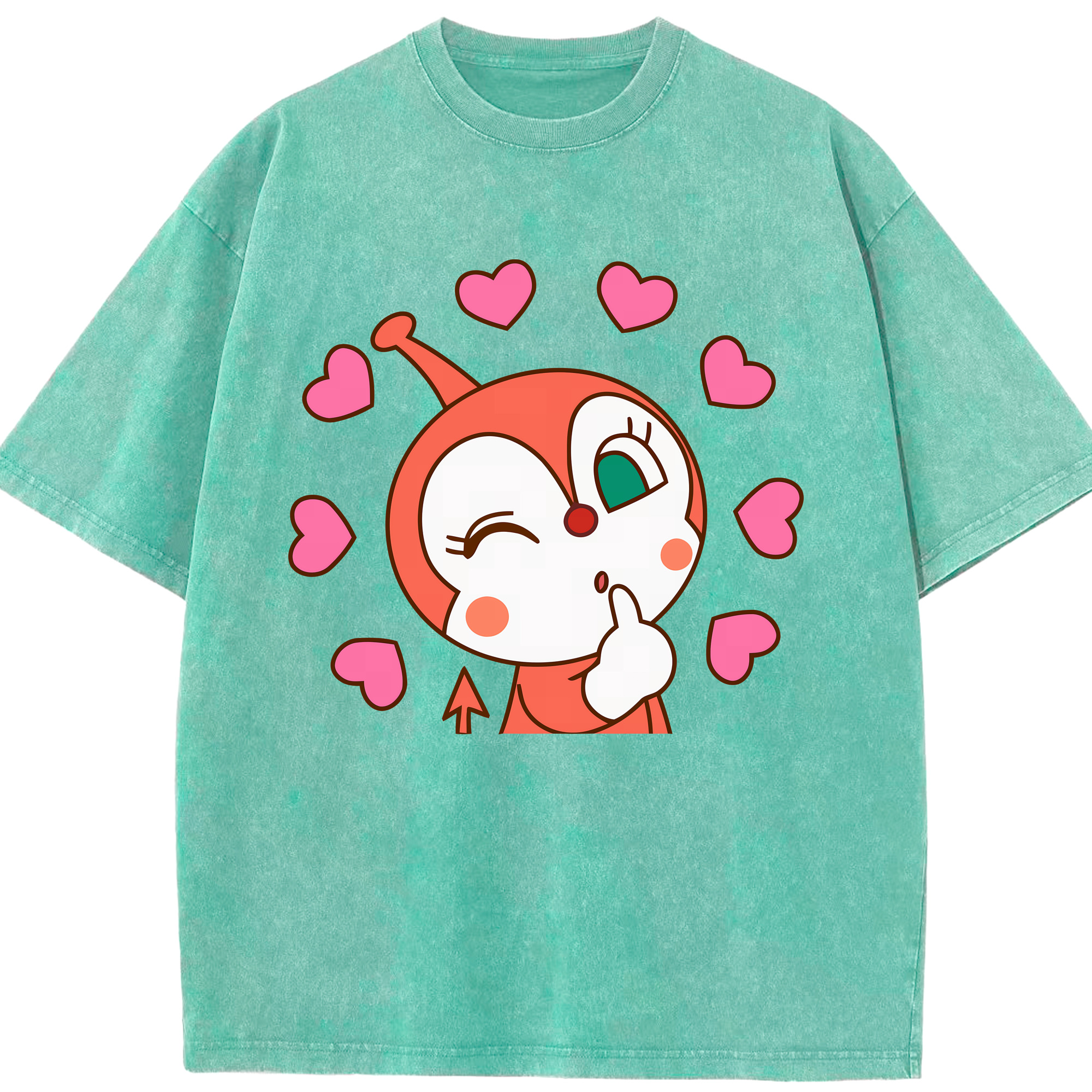 （画像用） アンパンマン Anpanman 綿100% ヴィンテージ風 半袖Tシャツ（フロントプリント）